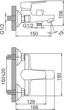 Смеситель для ванны с душем Frud R32105