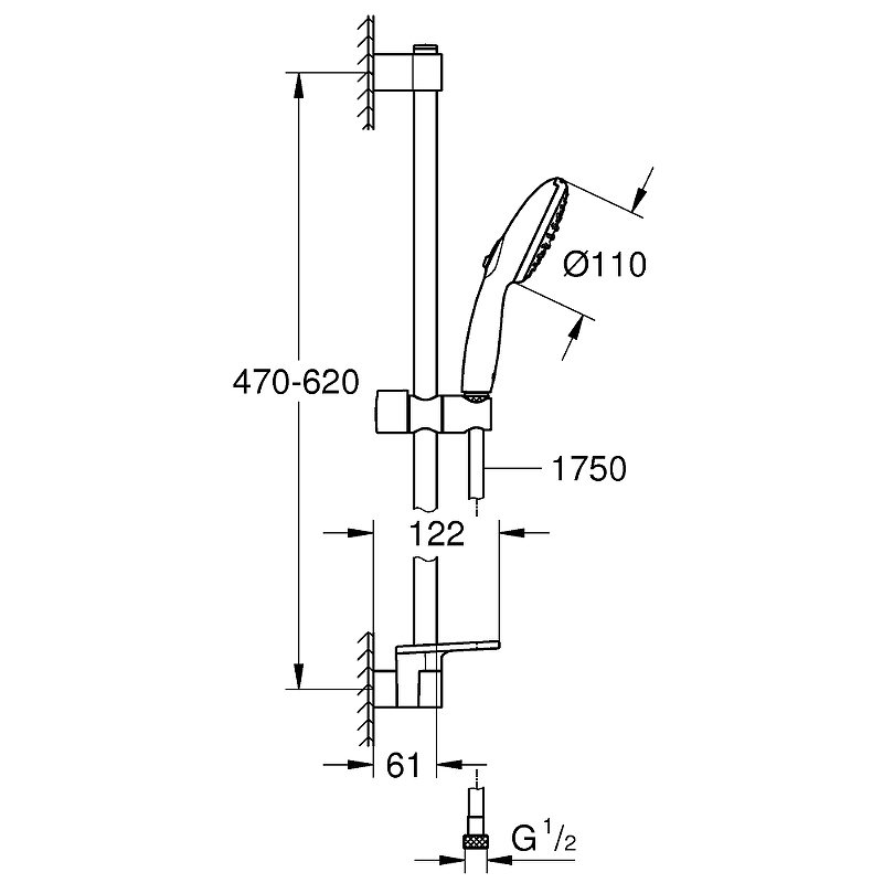 Душевой гарнитур Grohe Tempesta 27926003 хром