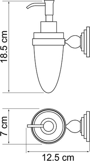 Дозатор жидкого мыла Wasserkraft Ammer 7099