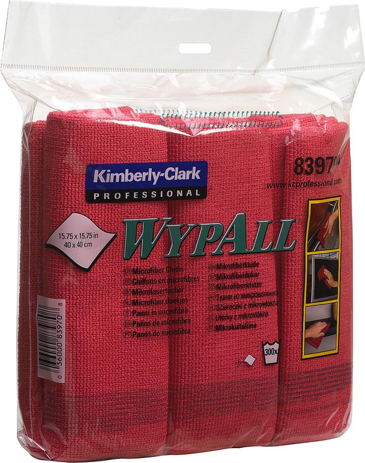 Материал протирочный Kimberly-Clark Wypall Микрофибра 8397 салфетки (Блок: 1 уп. по 6 шт.)