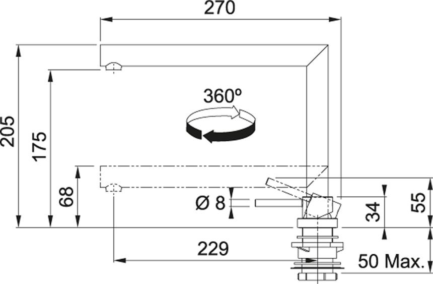 Смеситель для кухонной мойки Franke Active Window 115.0486.980, хром