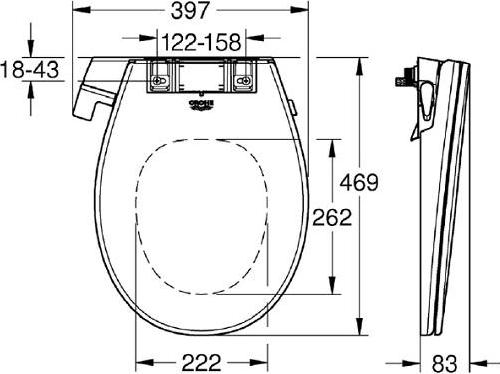 Крышка-биде Grohe Bau Ceramic 39557SH0 белый