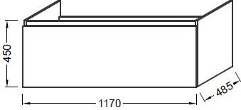 Тумба под раковину 115 см Jacob Delafon Odeon Up EB887-E19