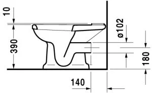 Напольный унитаз Duravit 1930 Series 022709