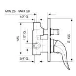 Смеситель для душа Emmevi Duka 44019OR золото