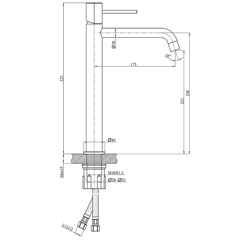 Шкаф-пенал 36 см Iddis Oxford OXF36W0i97, белый