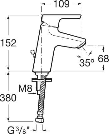 Смеситель для раковины Roca Malva 5A313BC00