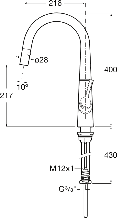 Смеситель для кухонной мойки Roca Syra 5A812AC00