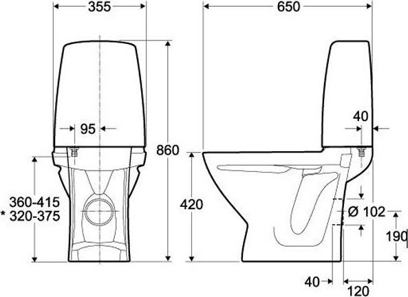 Напольный унитаз KOLO Sign D686200081