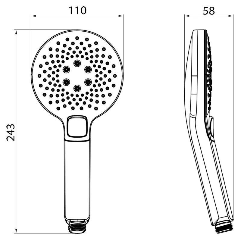 Душевая лейка Elghansa Hand Shower PK-029 хром, белый