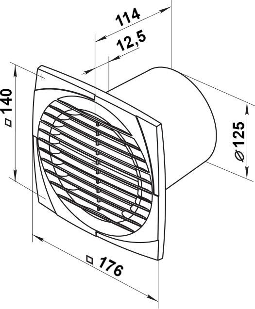Вытяжной вентилятор Vents 125 Д