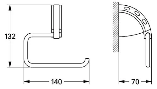 Держатель туалетной бумаги Grohe Sentosa 40244000 хром