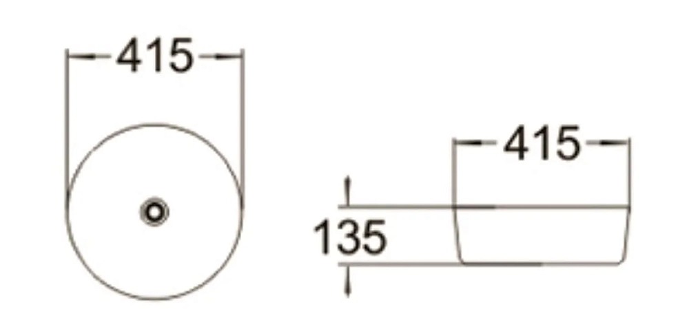 Раковина накладная SantiLine SL-1054MB черный