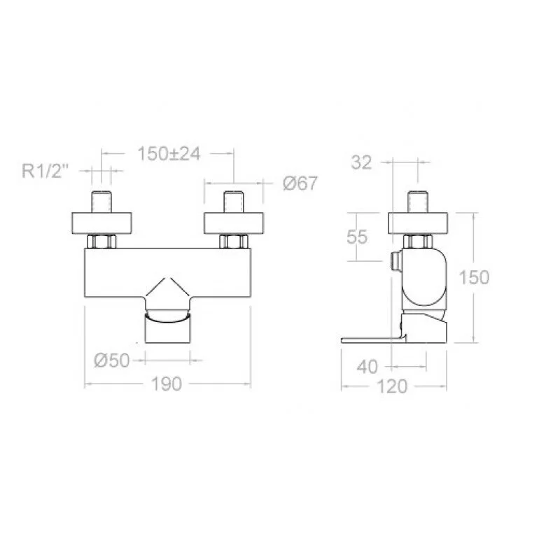 Смеситель для душа Ramon Soler Rs-Q 9308T3 хром