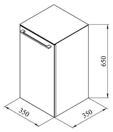 Шкаф De Aqua Токката 35 00168466 бежевый