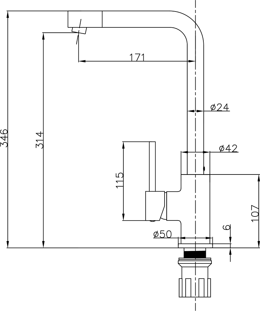 Комплект Мойка кухонная Domaci Парма V-251 серая + Смеситель Ливорно