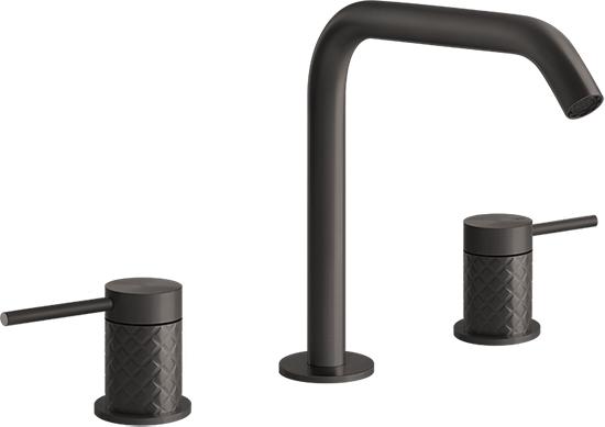 Смеситель для раковины Gessi 316 Intreccio 54112#707, brushed black metal PVD