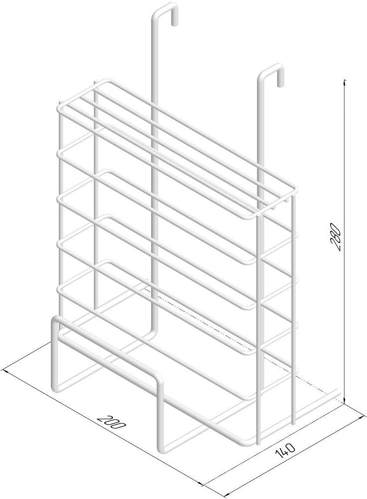 Комплект Рейлинг Domaci Феррара D21343 80, белый муар + Держатель D21358 для бумажных полотенец, белый муар + Держатель D21356 для ножей и досок, белый муар