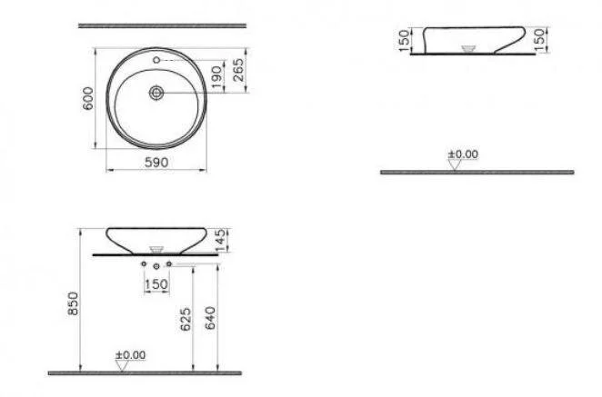 Раковина накладная VitrA Istanbul 4279B003-0041 белый