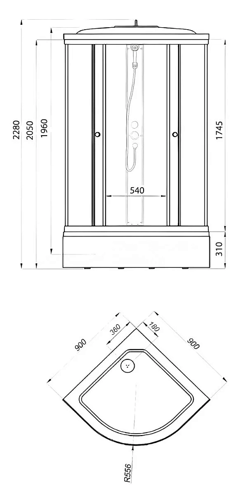 Душевая кабина Maroni Line 466167