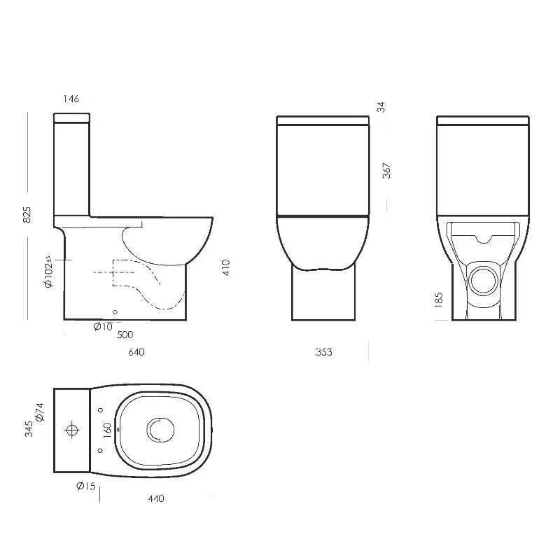 Унитаз-компакт Sanita Luxe Quadro WC.CC/Quadro/2-DM.Bidet/WHT.G/S1, крышка микролифт, цвет белый