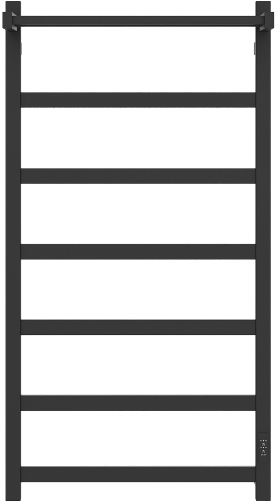 Полотенцесушитель электрический Ewrika Пенелопа КВ7 100х50, с полкой, черный матовый