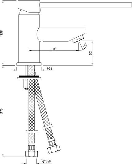 Смеситель для раковины Jaquar Florentine FLR-CHR-5033B, хром