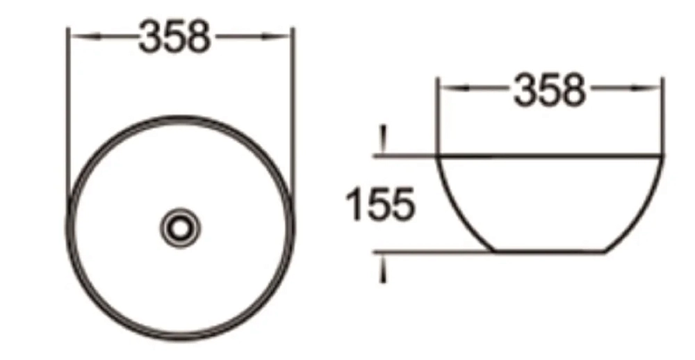 Раковина накладная SantiLine SL-1040 белый