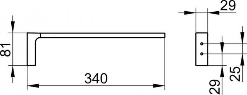 Полотенцедержатель 34 см Keuco Edition 11 11122010000 хром