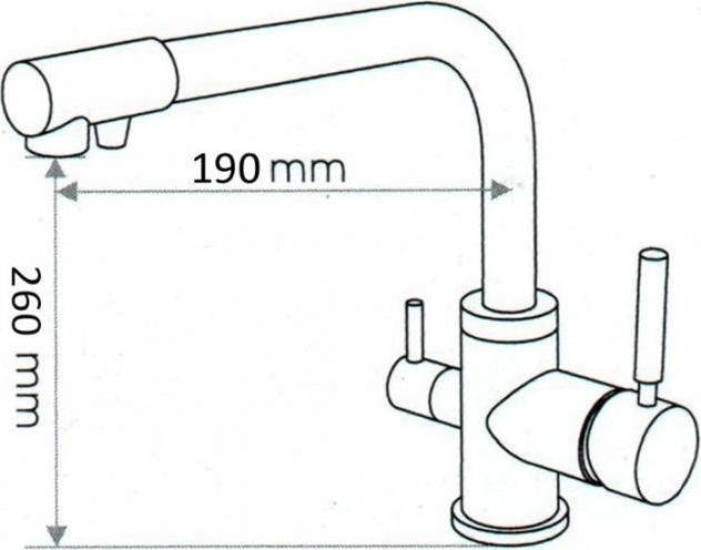 Смеситель для кухонной мойки EMAR EC-3003N black