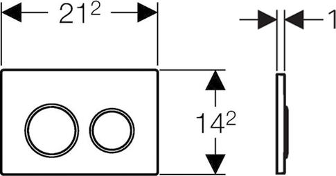 Кнопка смыва Geberit Omega 20 115.085.KM.1, черный/хром глянец