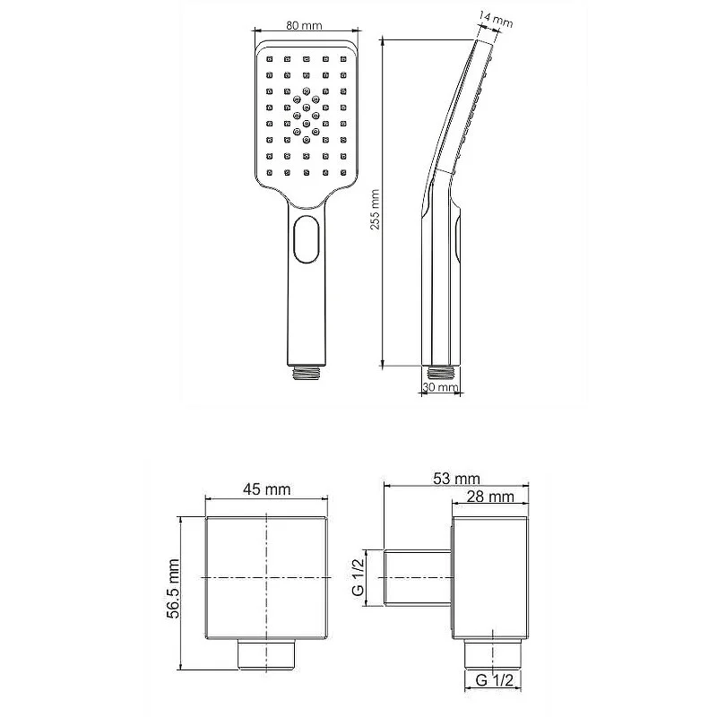 Душевая система WasserKRAFT Abens 2000 A172071 черный