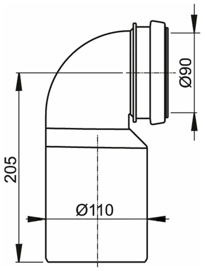 Отвод AlcaPlast M906