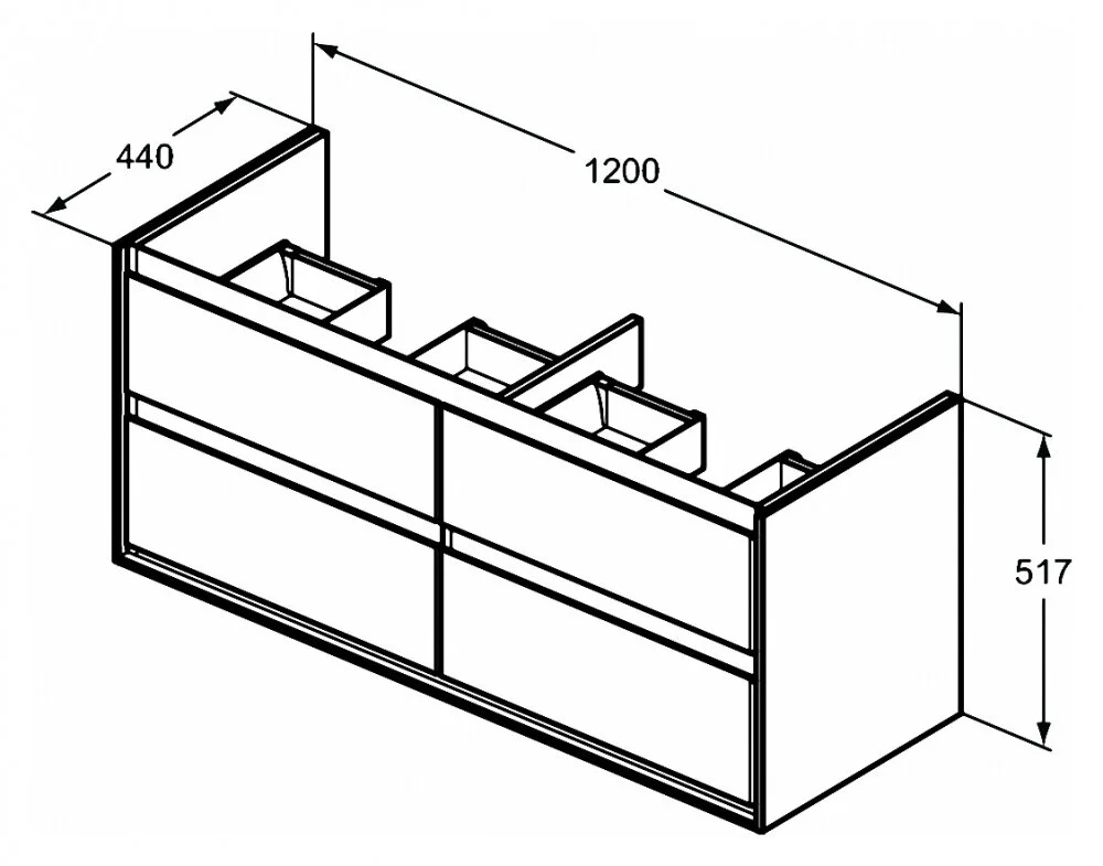 Тумба под раковину Ideal Standard Connect Air E0822B2 белый