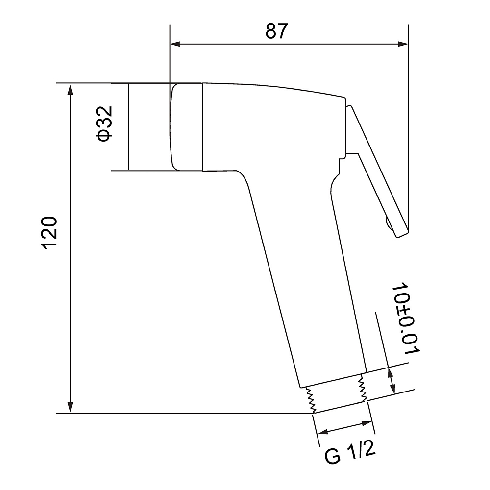 Душ ручной Timo SL-2053/03 черный