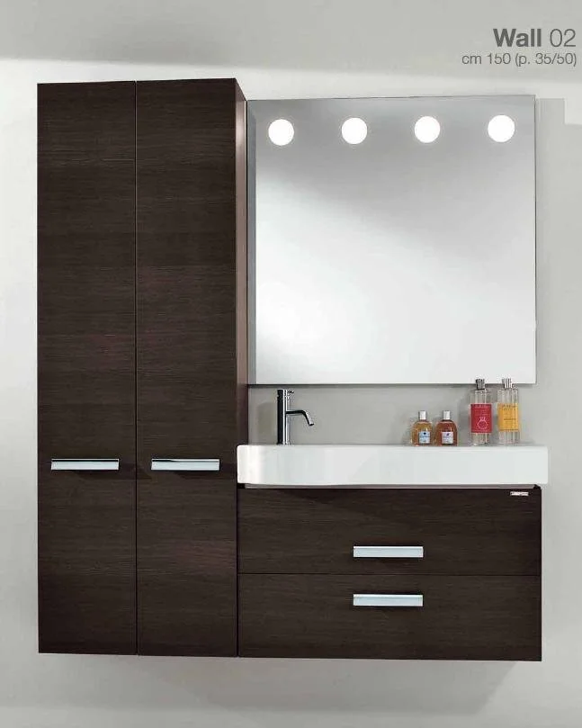 Шкаф-пенал Berloni Bagno Wall WL CS02/1407 коричневый