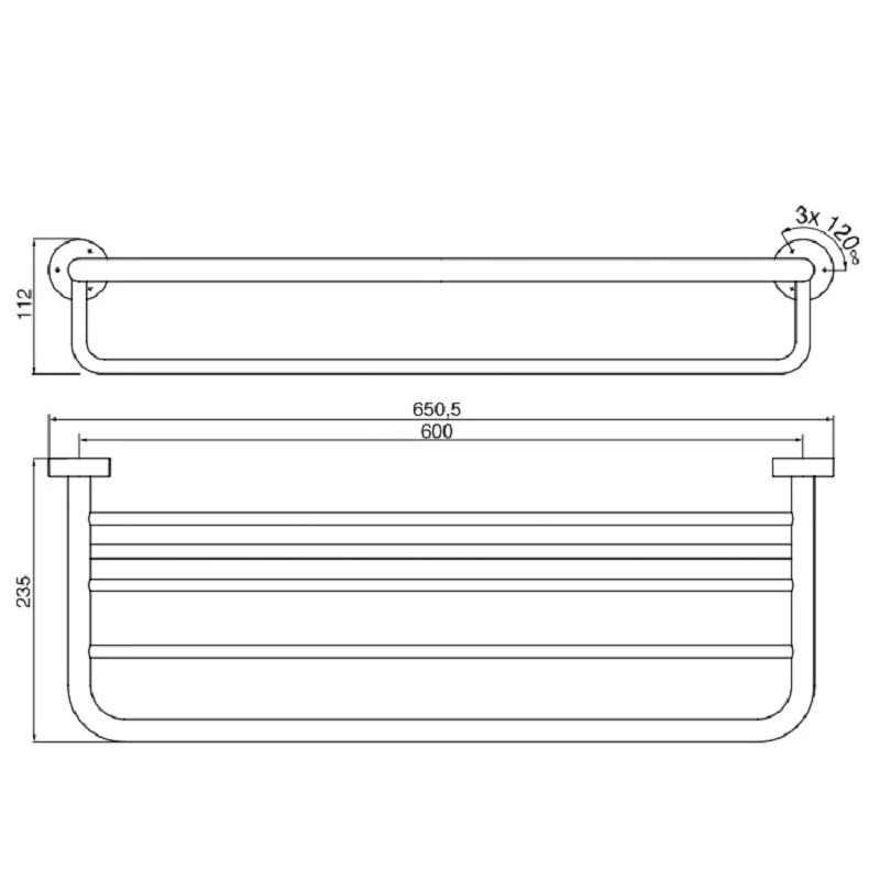 Полка Emco Rondo 2 4568 001 62 хром