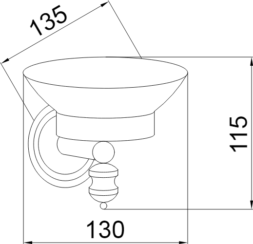 Мыльница Boheme Palazzo Bianco 10103, золото