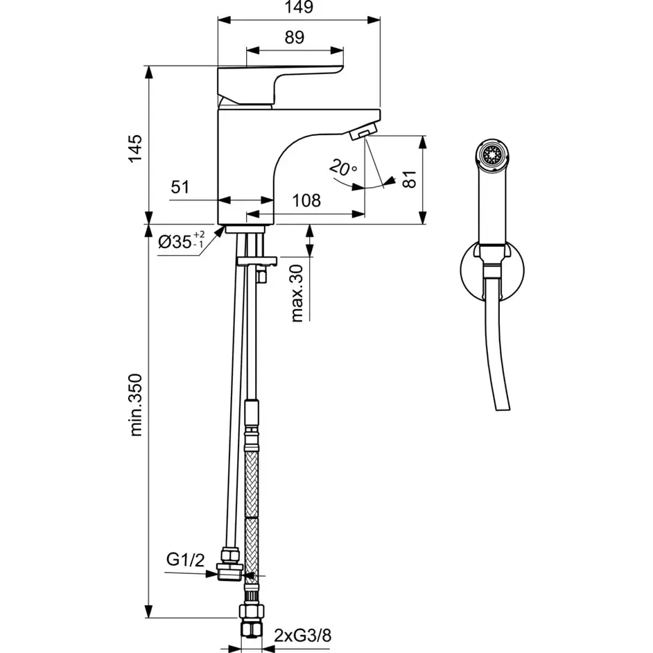 Смеситель для раковины Ideal Standard Ceraplan III B0919AA хром