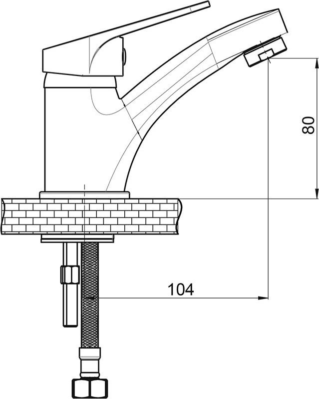 Смеситель для раковины GPD Arbeka Orbis LB30