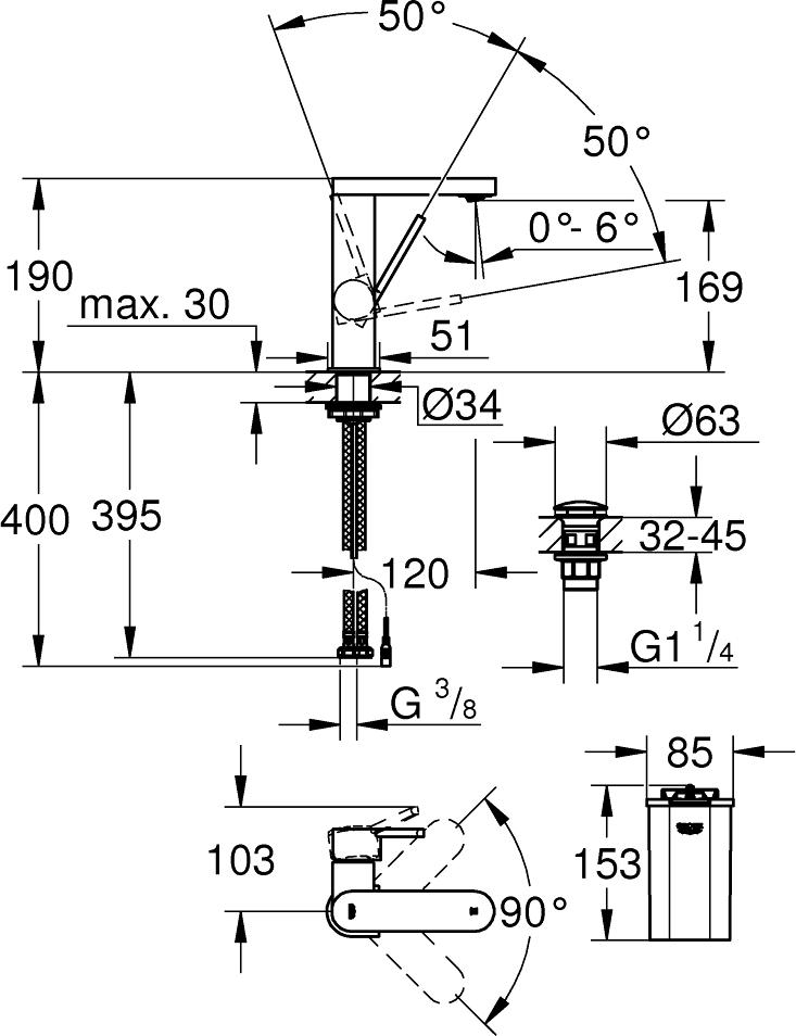 Смеситель Grohe Plus Digital 23958003 для раковины