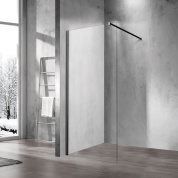 Душевая перегородка Vincea Walk-In VSW-1H600CLB 60 см, черный, стекло прозрачное