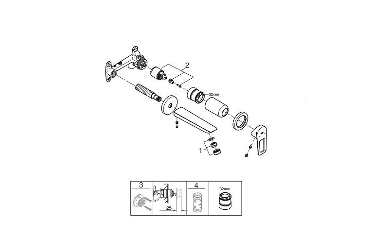 Смеситель для раковины Grohe Bauloop 20289001 хром