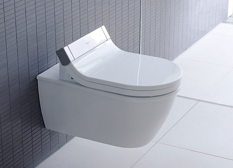 Крышка-сиденье Duravit Starck SensoWash 610001 002000300 с микролифтом петли хром функция биде