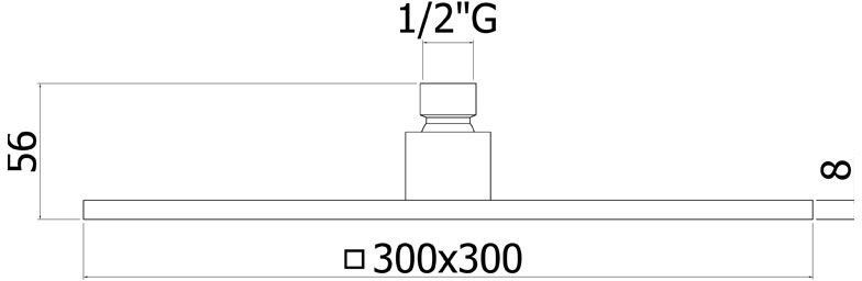 Верхний душ с держателем Paffoni Syncro King ZSOF078CR + ZSOF063CR хром