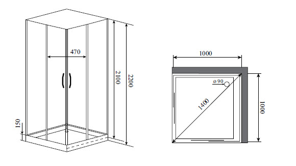 Кабина душевая Timo Premium H-516