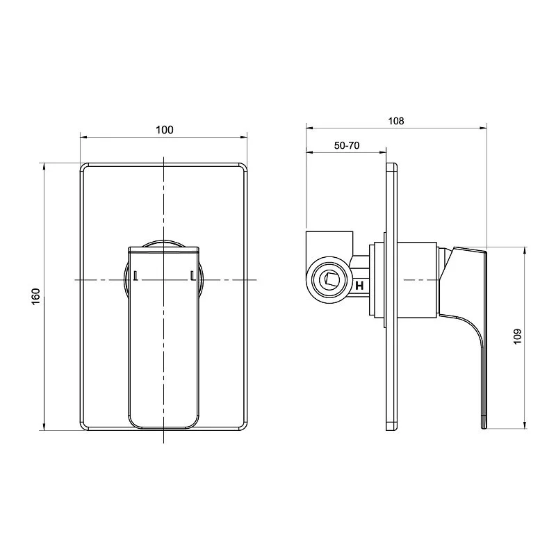 Смеситель для душа Koller Pool Neon Cube NC10450 хром