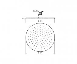 Душ верхний Emmevi C06657mm250CR хром