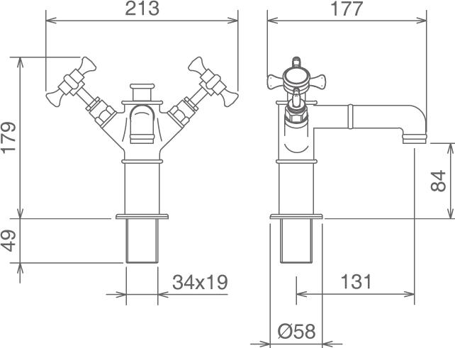 Смеситель La Torre Victoria 25501.OR золото для раковины