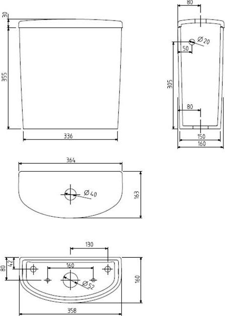 Бачок для унитаза IFO Special RP733200200